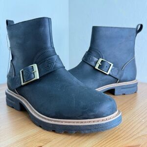 NEW TEVA ROWENA Buckle Black Leather Boot Women’s Size 9